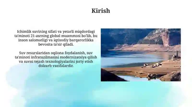 Ichimlik suvining sifati va ta'minoti 3