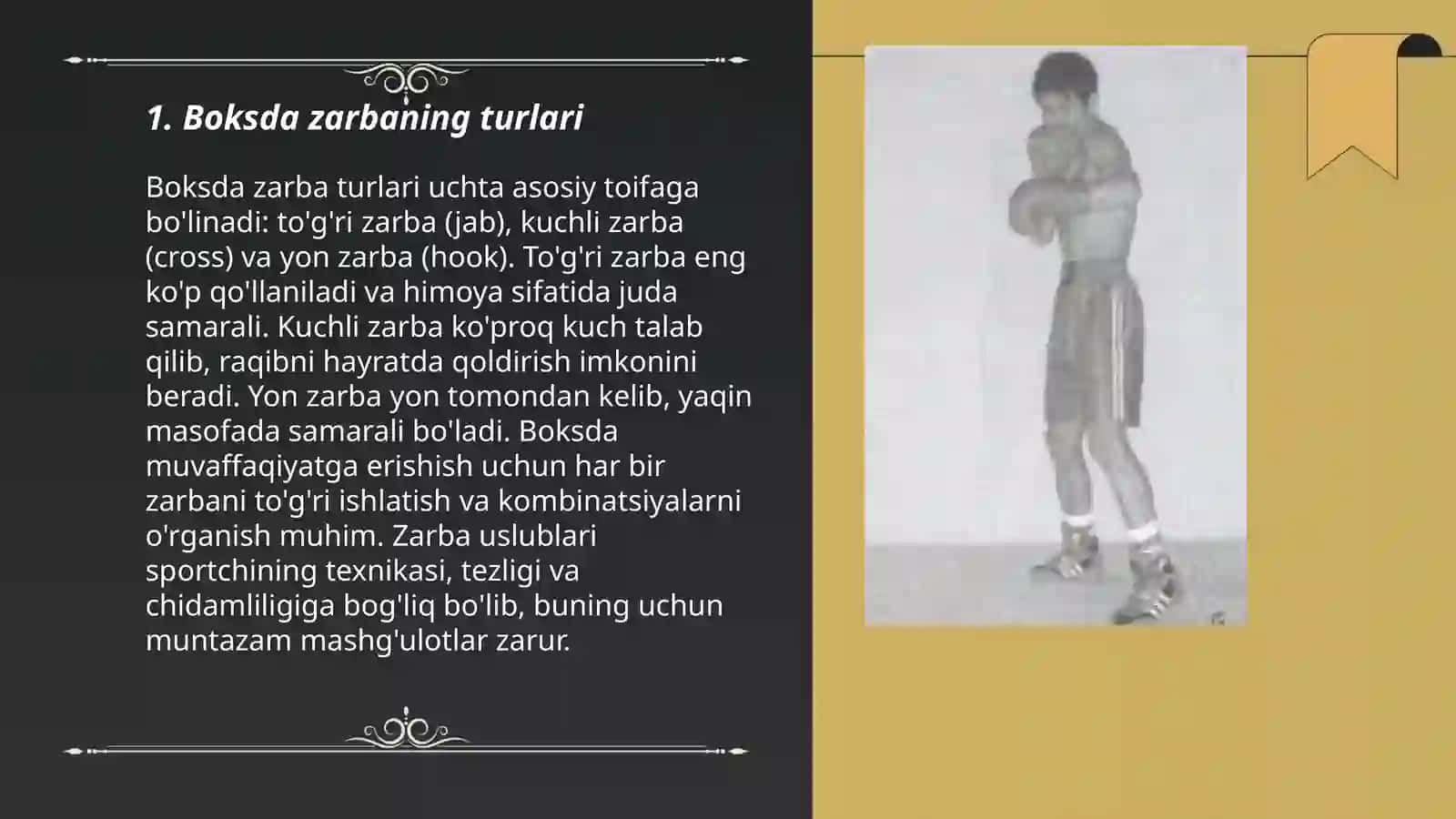 Boksda zarbalar va ularning umumiy qoidalari 3