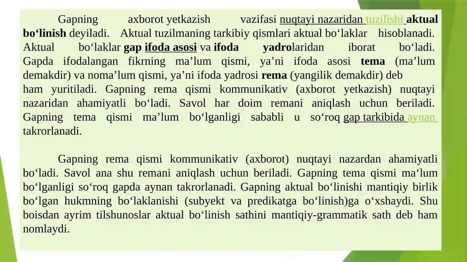 GAPNING AKTUAL BO‘LINISHI 3