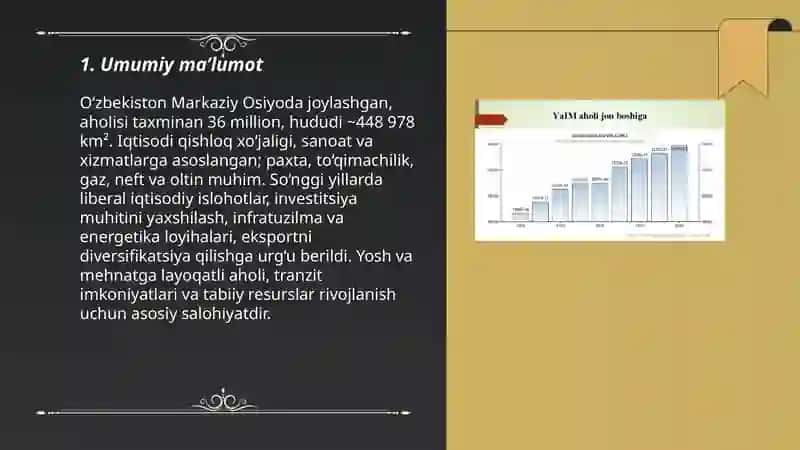 O‘zbekistonning iqtisodiy salohiyati va rivojlanish istiqbollari 3