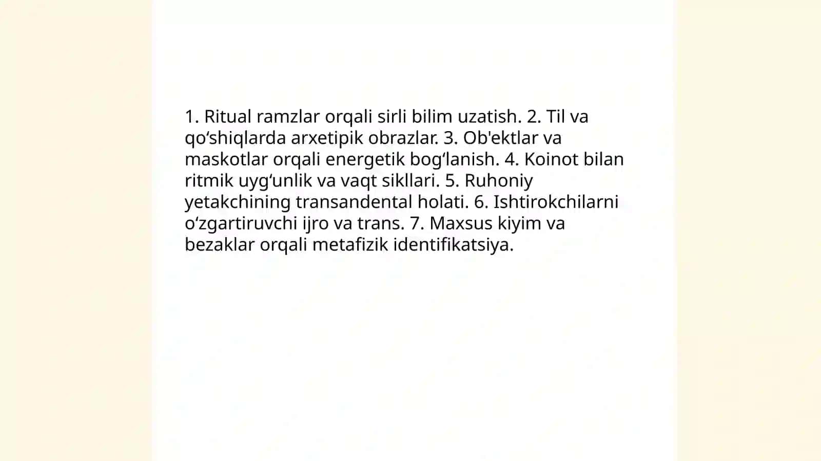 Turli madaniyatlarda mistitsizm namoyon bo’lishining o’ziga xos xususiyatlari 3