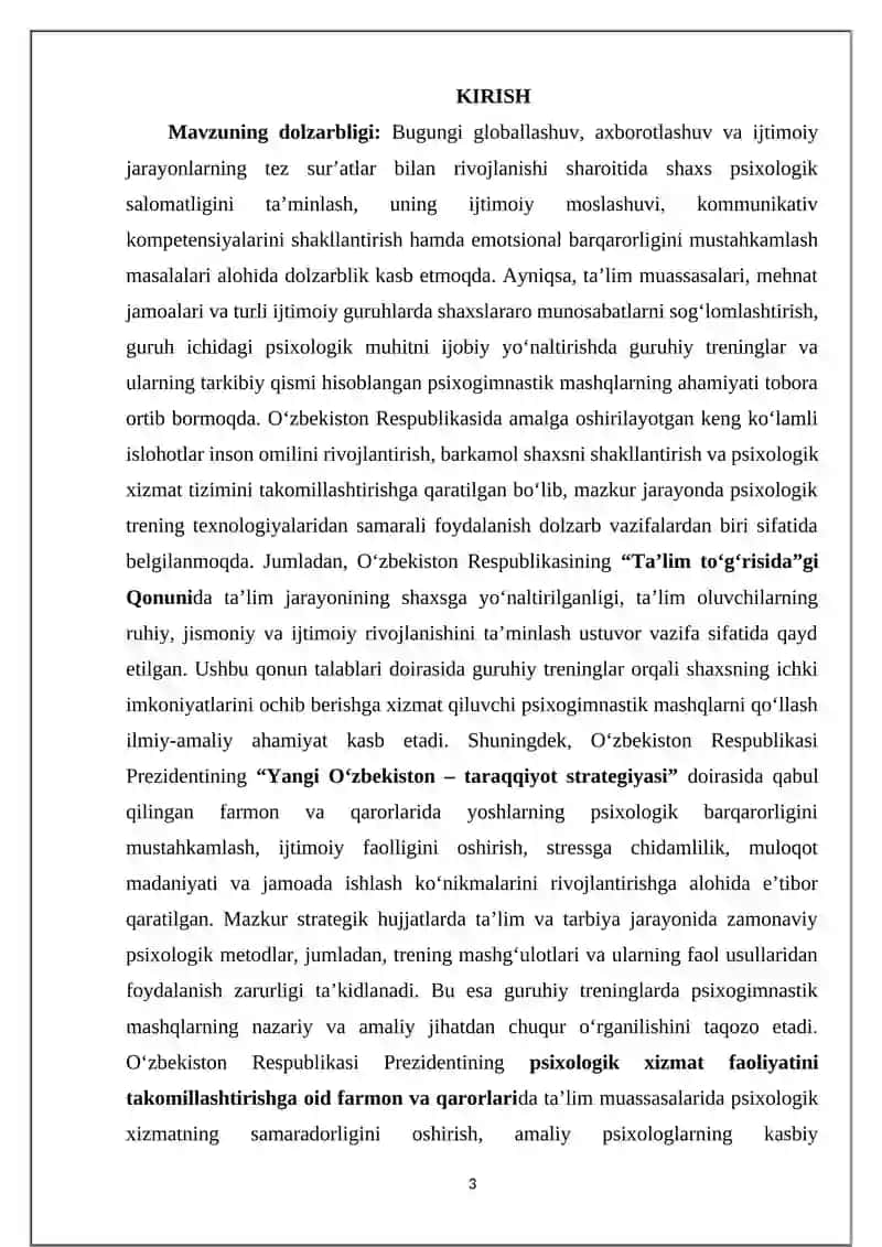 GURUHIY TRENINGLARDA PSIXOGIMNASTIK MASHQLARNING ROLI 3
