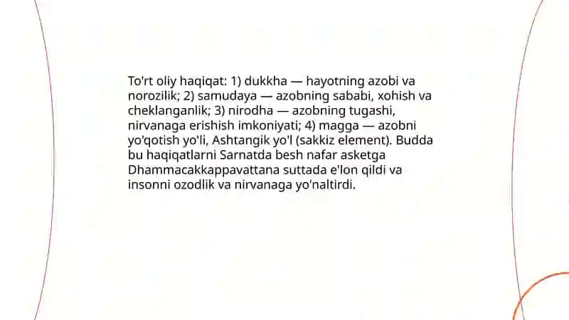 Buddizm ta'limotida 4 oliy haqiqat, Nirvana haqidagi qarashlar 3