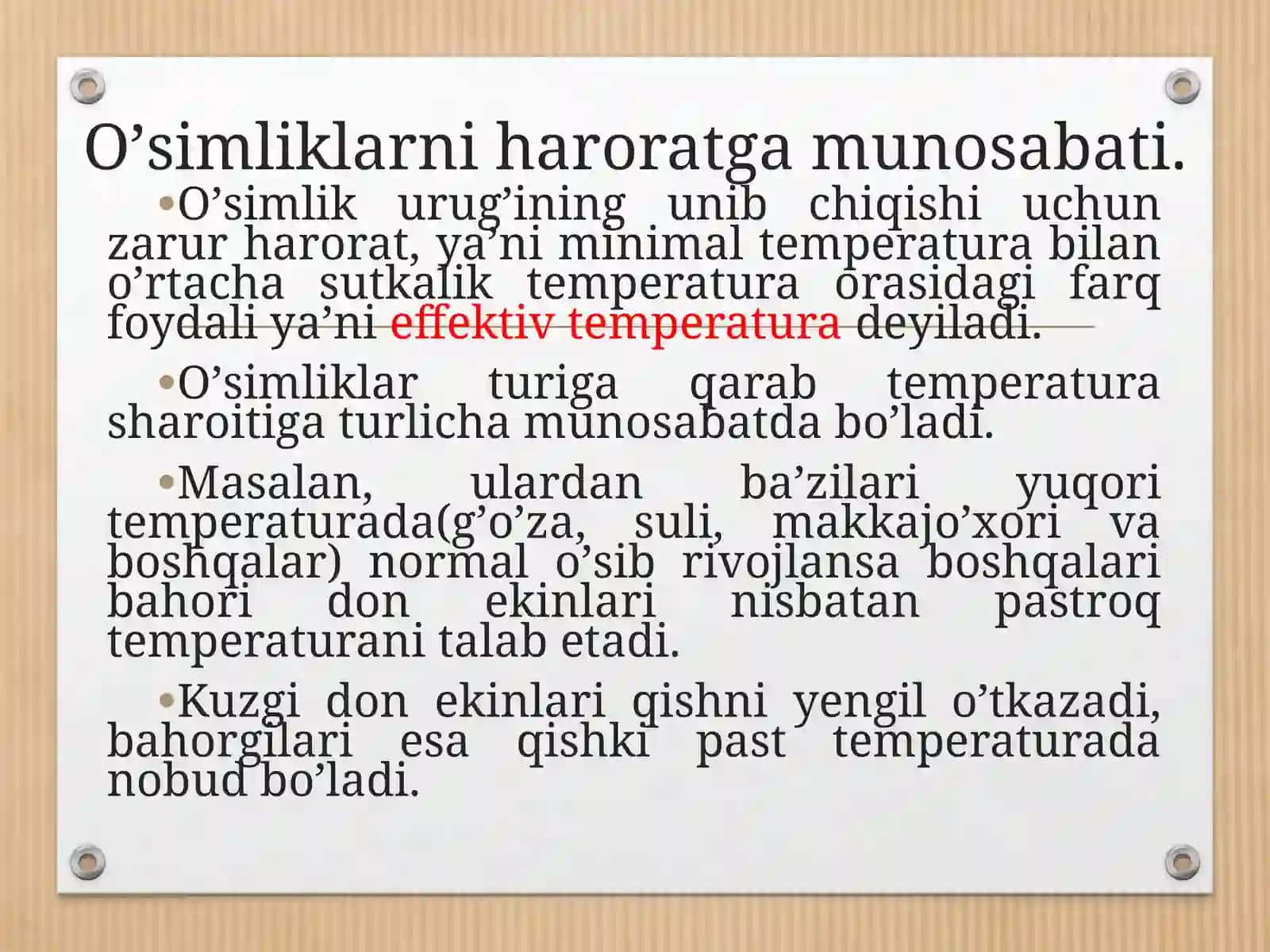 Haroratlar kriteriyasi 3