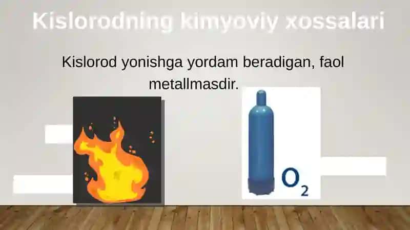 Kislorodning kimyoviy xossalari 3