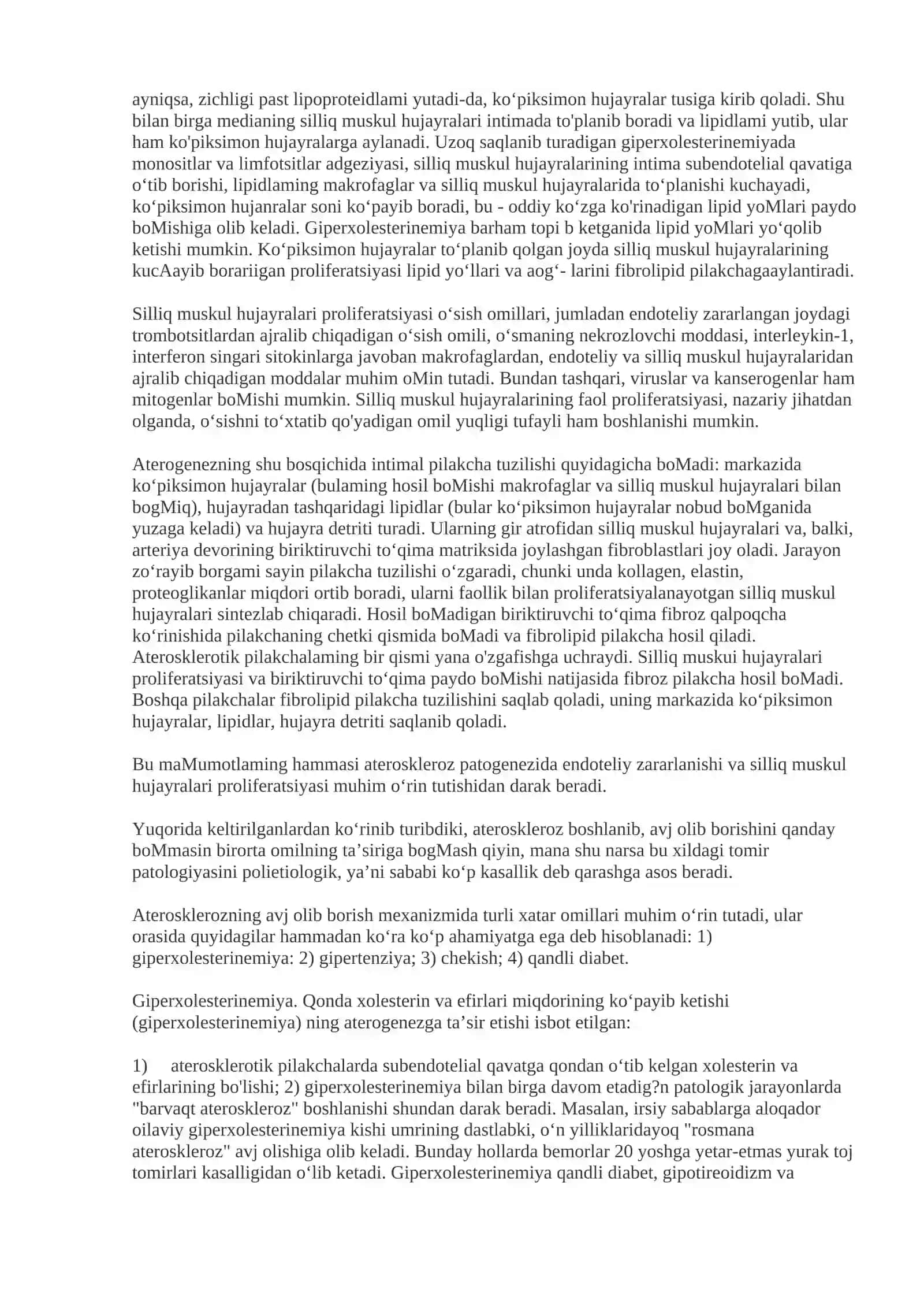 Qon tomirlar patologiyasi. Tomir anomaliyalari. Ateroskleroz. Gipertenziya. Anevrizmalar. Vaskulitlar. Vena va limfa tomirlari patologiyasi. Tomir usmalari 3