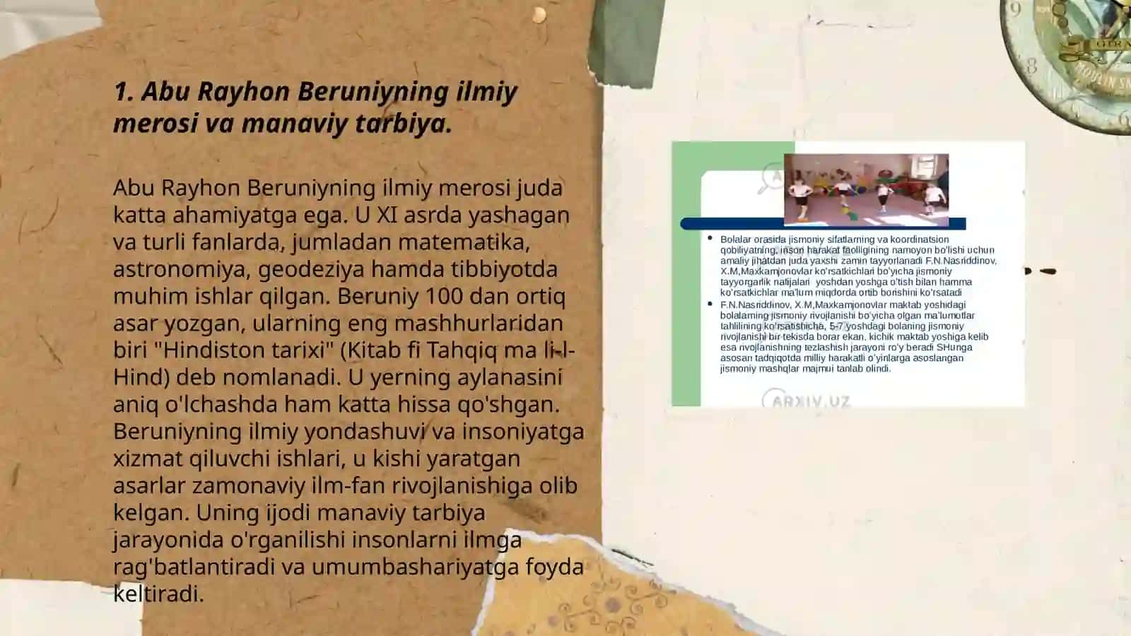 Abu Rayhon Beruniyning ilmiy merosi va manaviy tarbiya 3