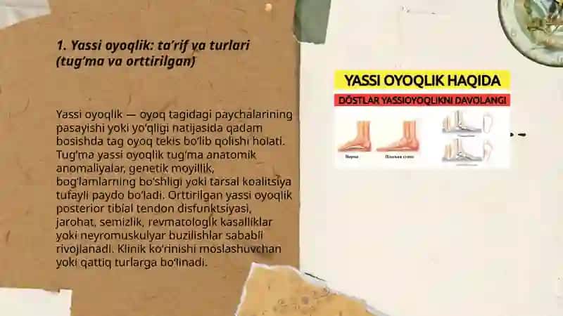 Yassi oyoqlik va uning kelib chiqish sabablari 3