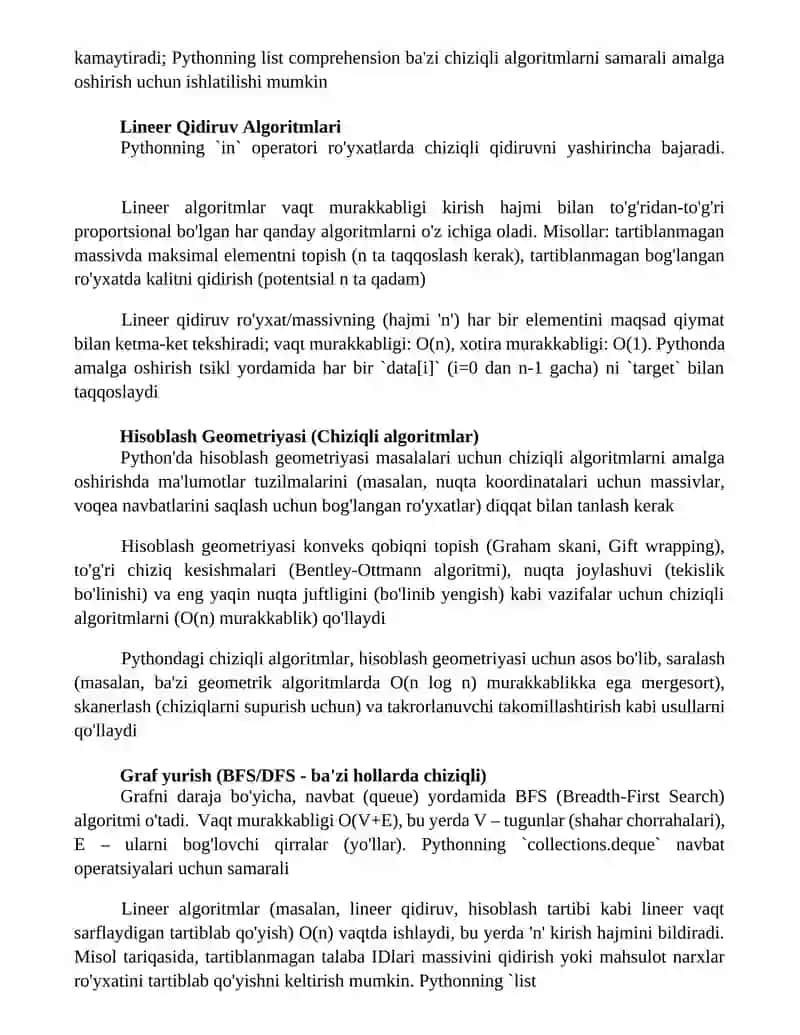 Pythonda chiziqli algoritmlar 3