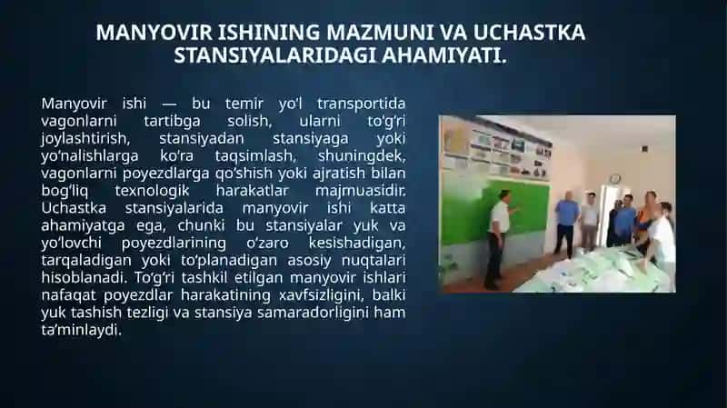 Uchastka stansiyalarida manyovir ishini takomillashtirish 3
