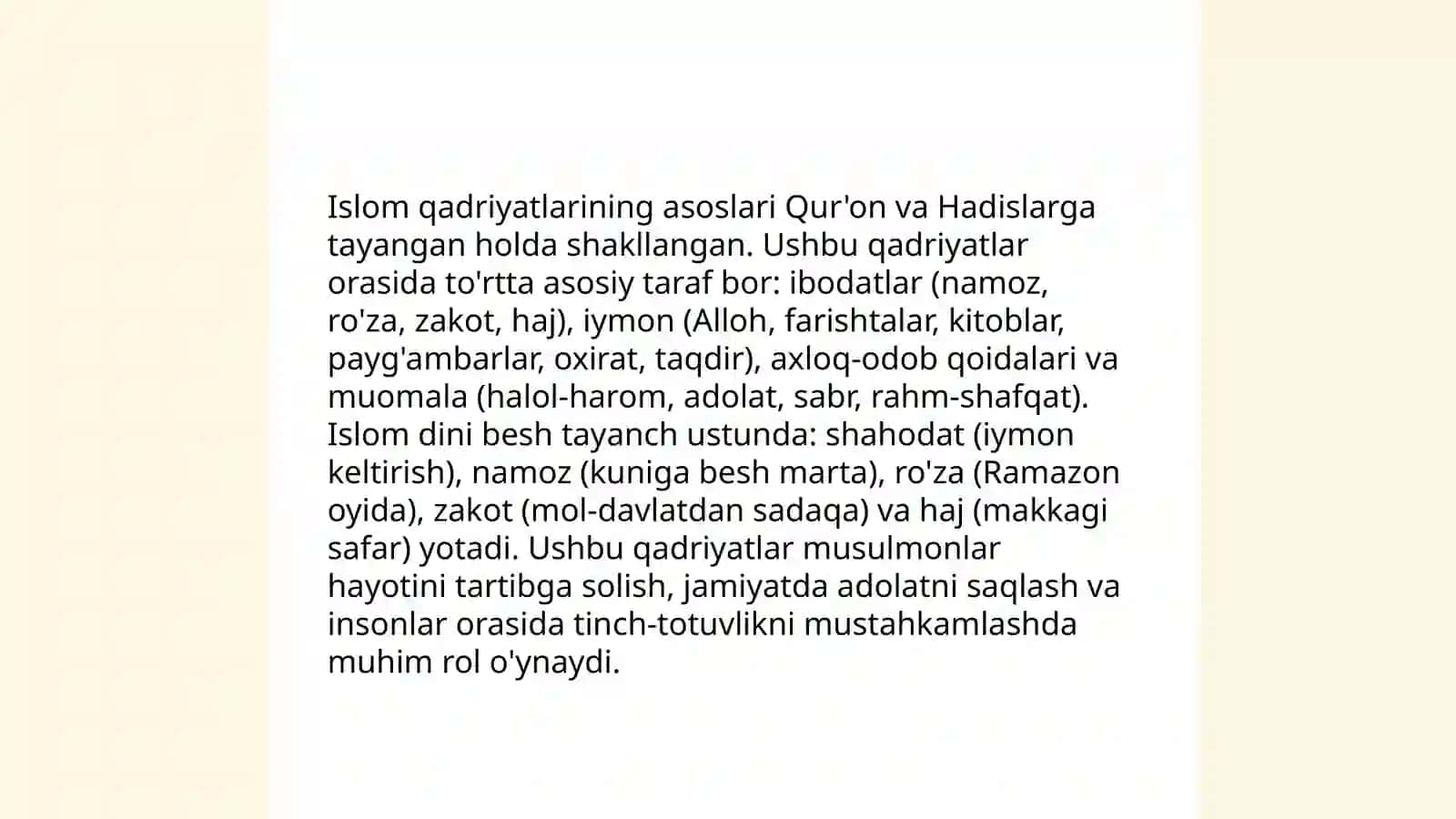Islom qadriyatlari va hozirgi zamon 3