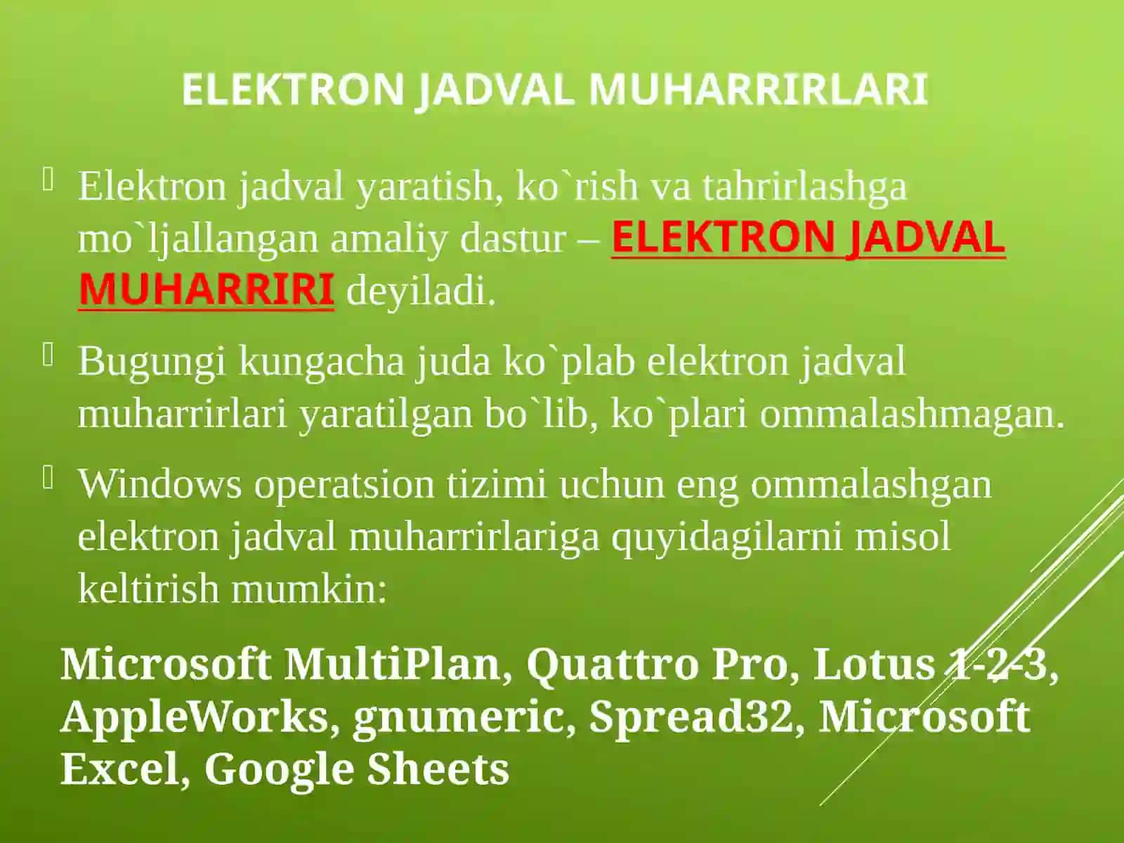 Elektronjadvallar bilan ishlash texnologiyasi 3
