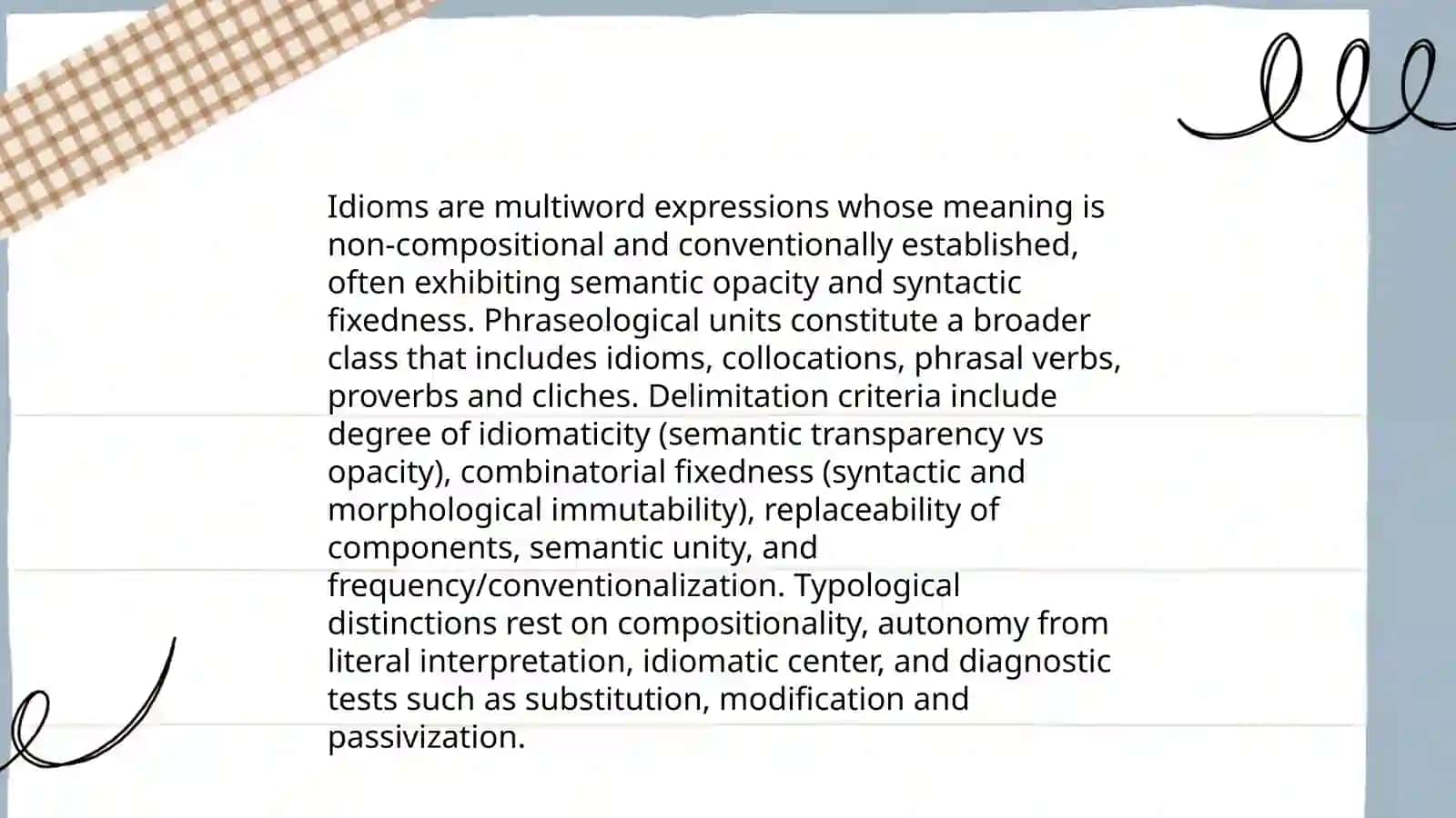 Idioms and phraseological units: Typological features 3