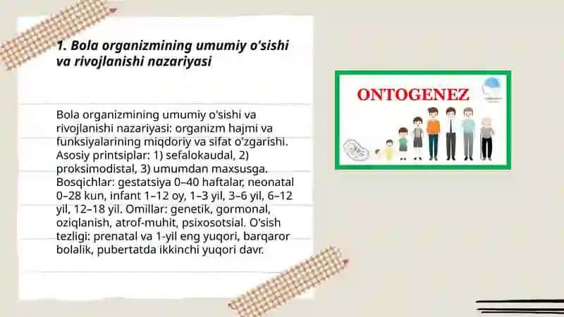Bola organizming o'sishi va rivojlanishi 3