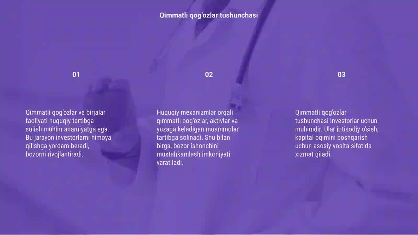 Qimmatli qog’ozlar va birjalar faoliyatini huquqiy tartibga solish 3
