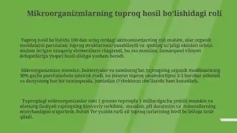 Tuproqning organik qismlari taxlili 3