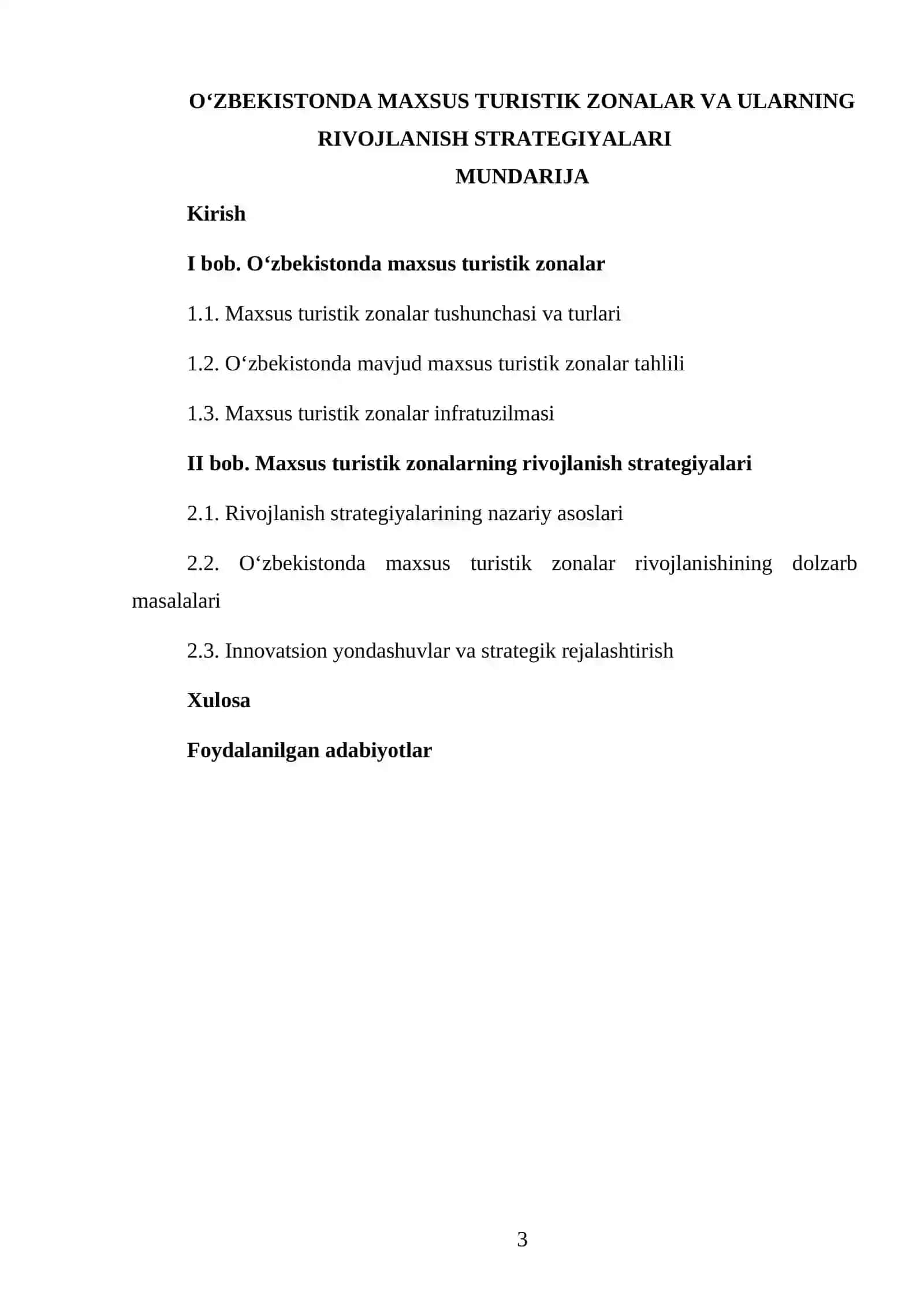 Oʻzbekistonda maxsus turistik zonalar va ularning rivojlanish strategiyalari 3