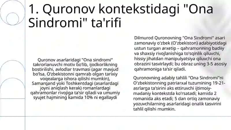 "Ona sindromi" tahlili 3