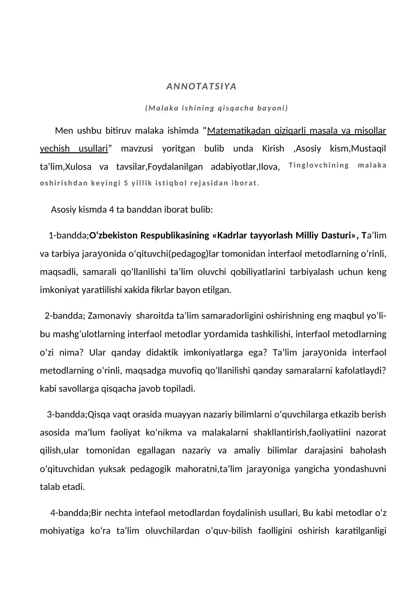 Matematikani o’qitish jarayonida o’quvchilarni tarbiyalash 3