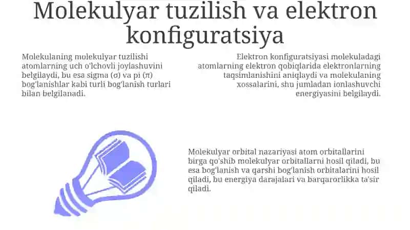 Molekulalarning elektron xususiyatlari 3