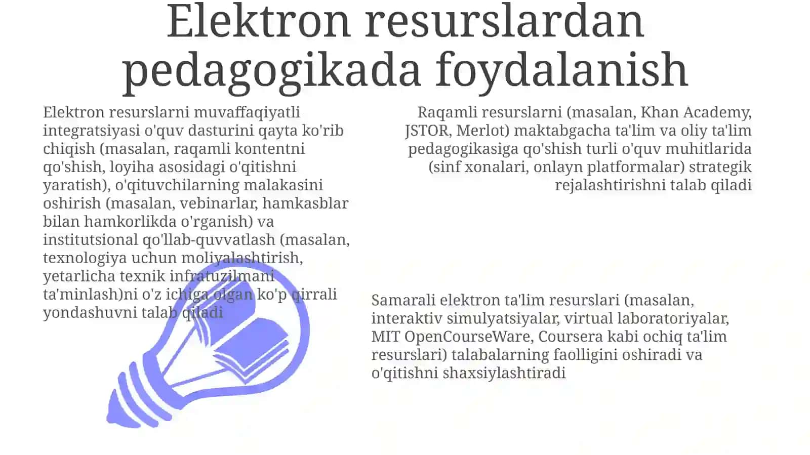 Elektron resurslardan pedagogikada foydalanish 3