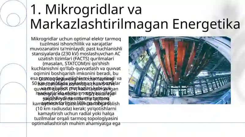 Mikrogridlar va Markazlashtirilmagan Energetika 3