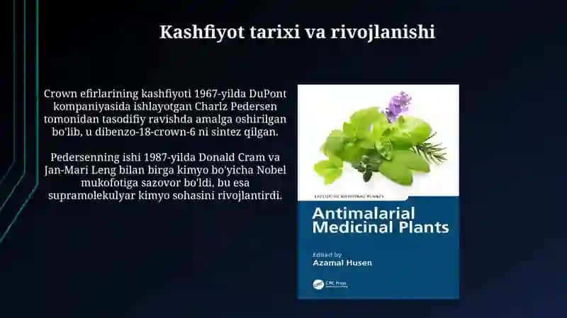 Kraun eferlar - dori vositalari sifatida 3