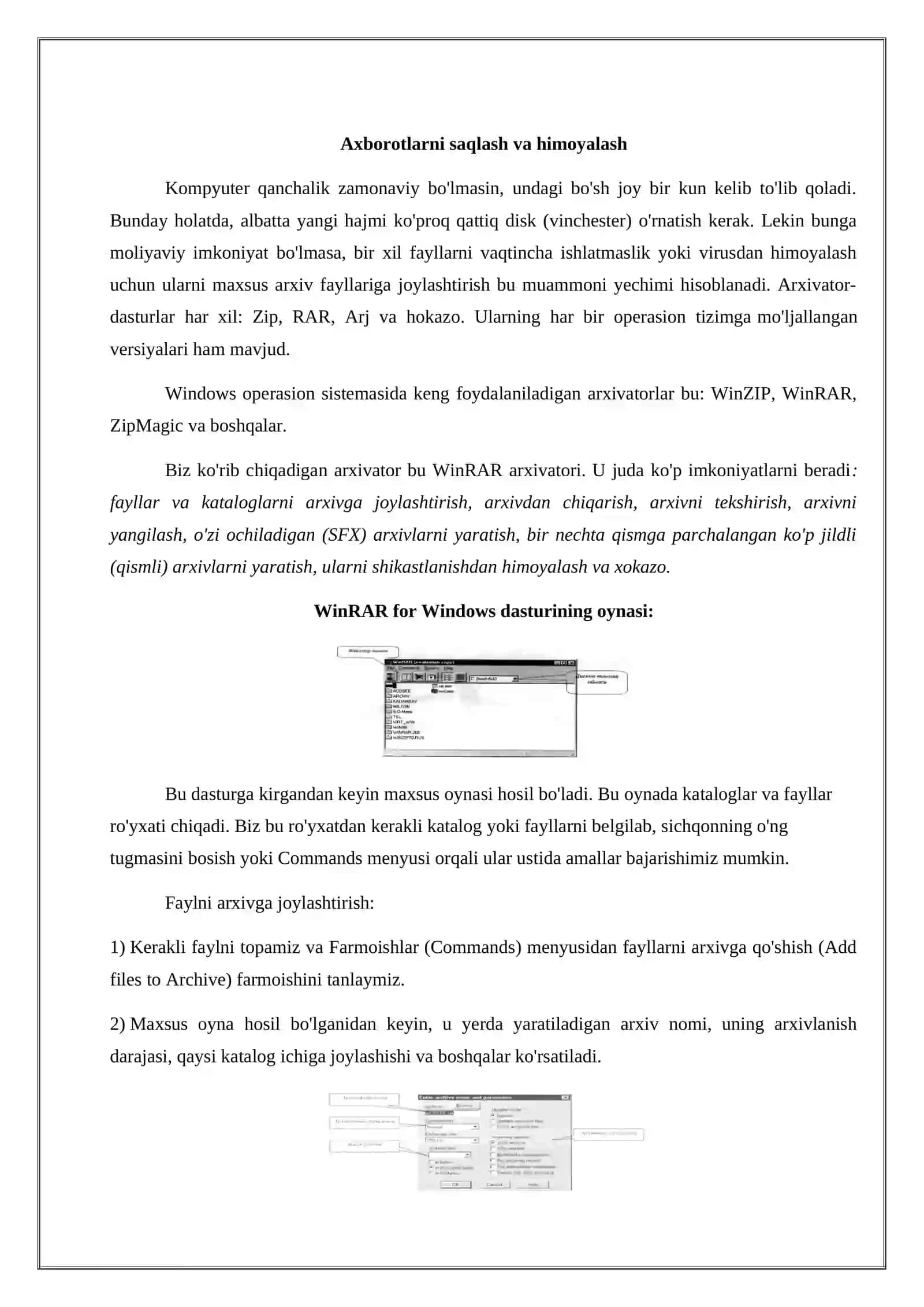 MS Wort dasturida uskunalar bilan ishlash 3