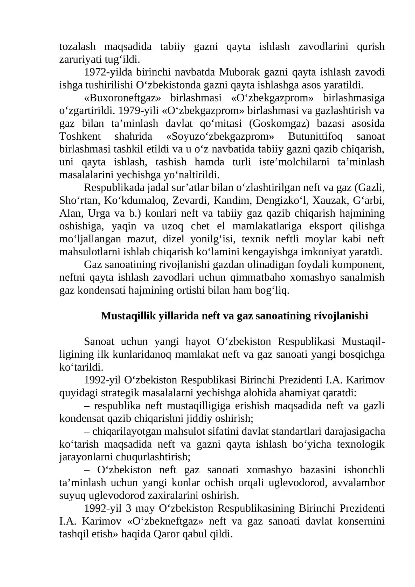 Gaz, Gazkondensat konlarini ishlatish 3