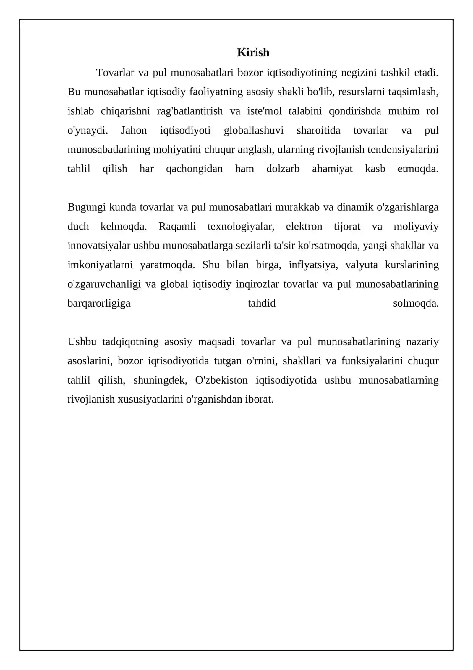 Tovar-pul munosabatlarining mohiyati va bozor iqtisodiyoti asoslari 3