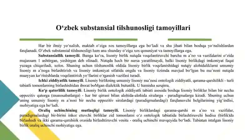Hozirgi O’zbek tilida lisoniy ziddiyatlar, lisoniy tasnif va uning turlari 3