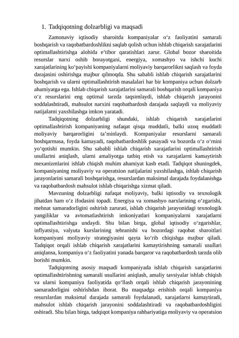 Ishlab chiqarish xarajatlarini optimallashtirish usullari 3