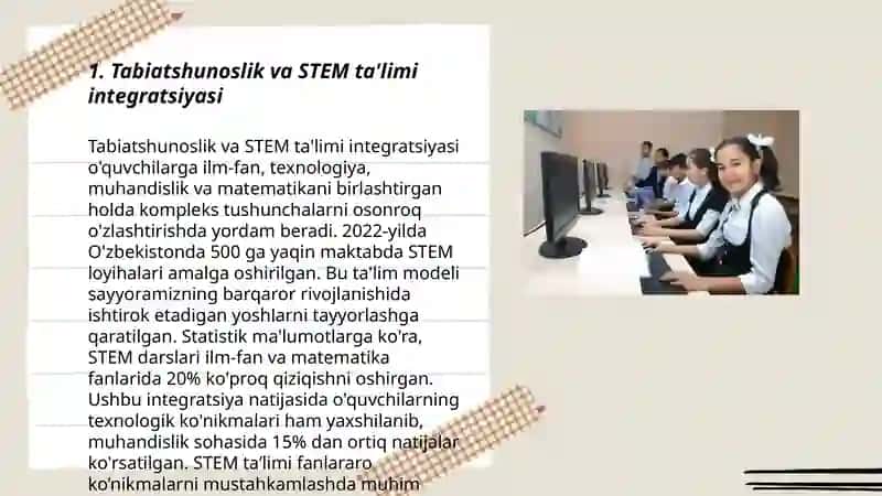 Tabiatshunoslik fanini oʻqitishda ta'lim integratsiyasi va innovatsiyasi 3