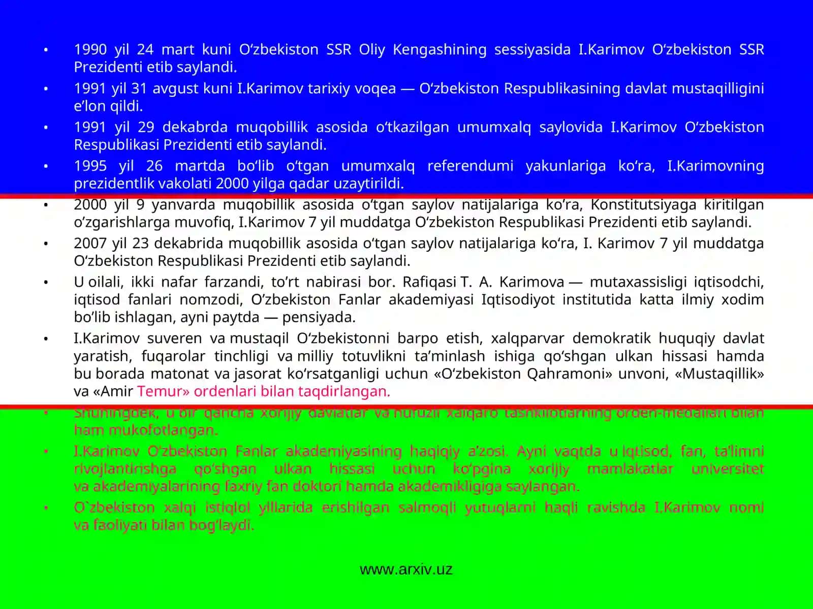 ISLOM ABDUG’ANIYEVICH KARIMOV 3