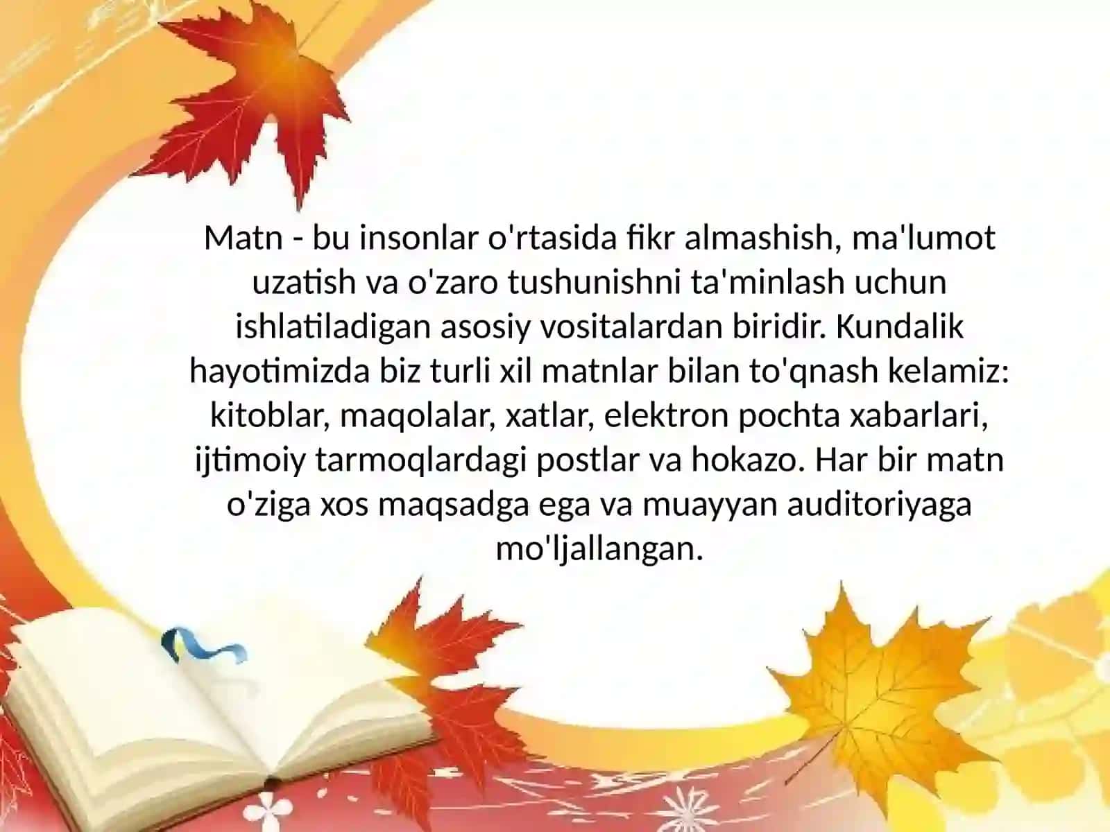 Matnlar va unibogʻlovchi vositalar 3