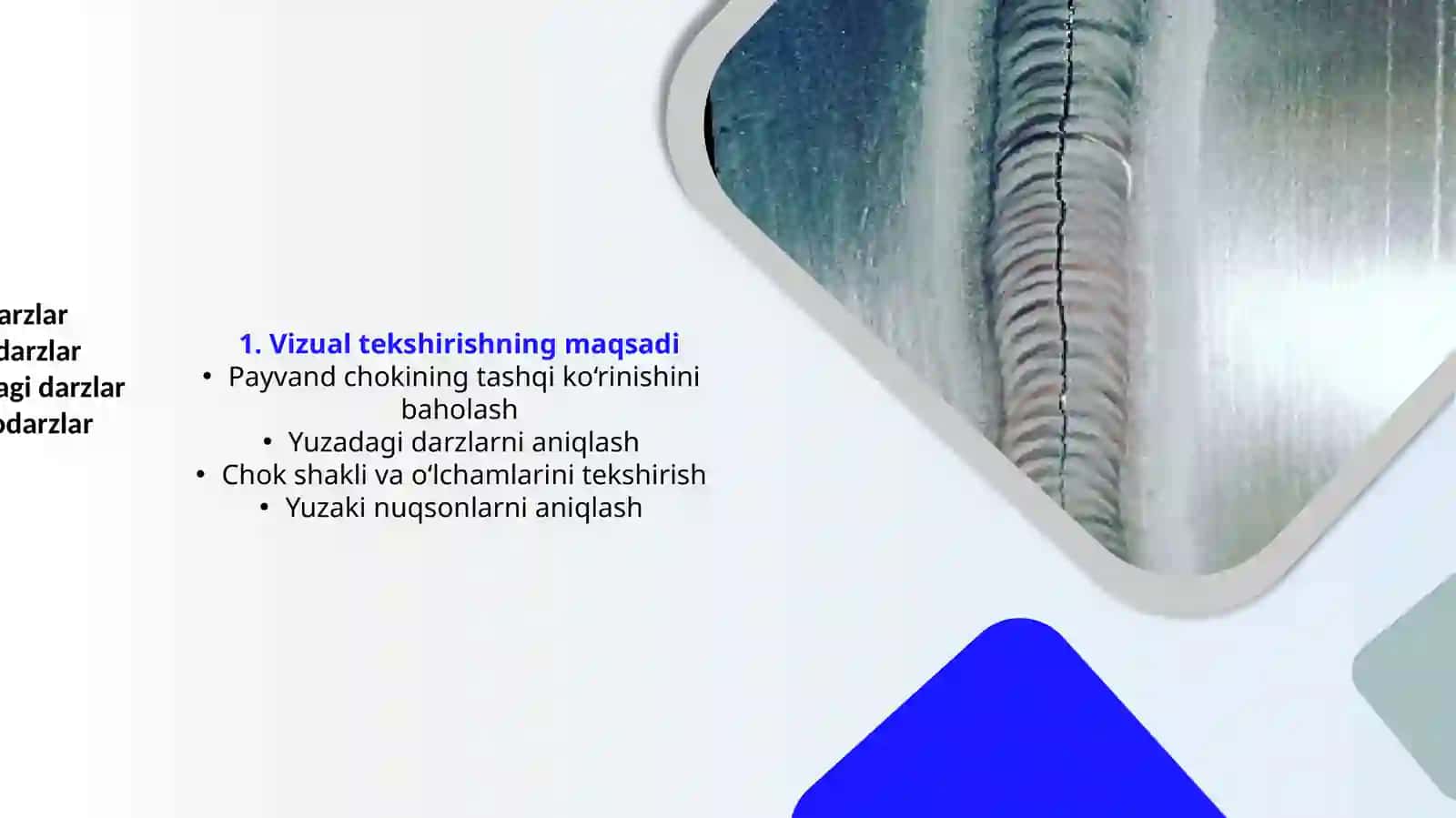 Darzlarni vizual tekshirish 3