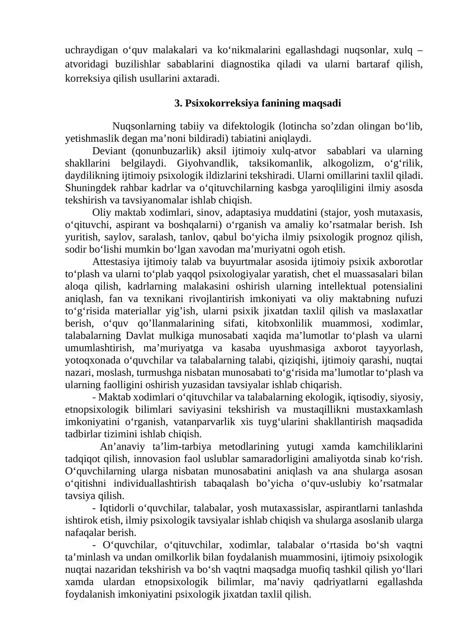 Psixokorreksiya fanining maqsadi va vazifalari 3