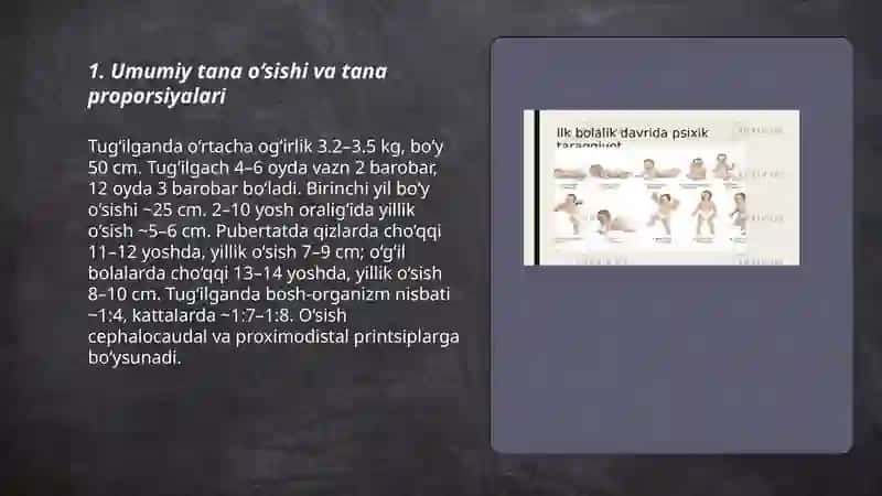 Bolalar yoshiga oid anatomik va fiziologik xususiyatlar 3