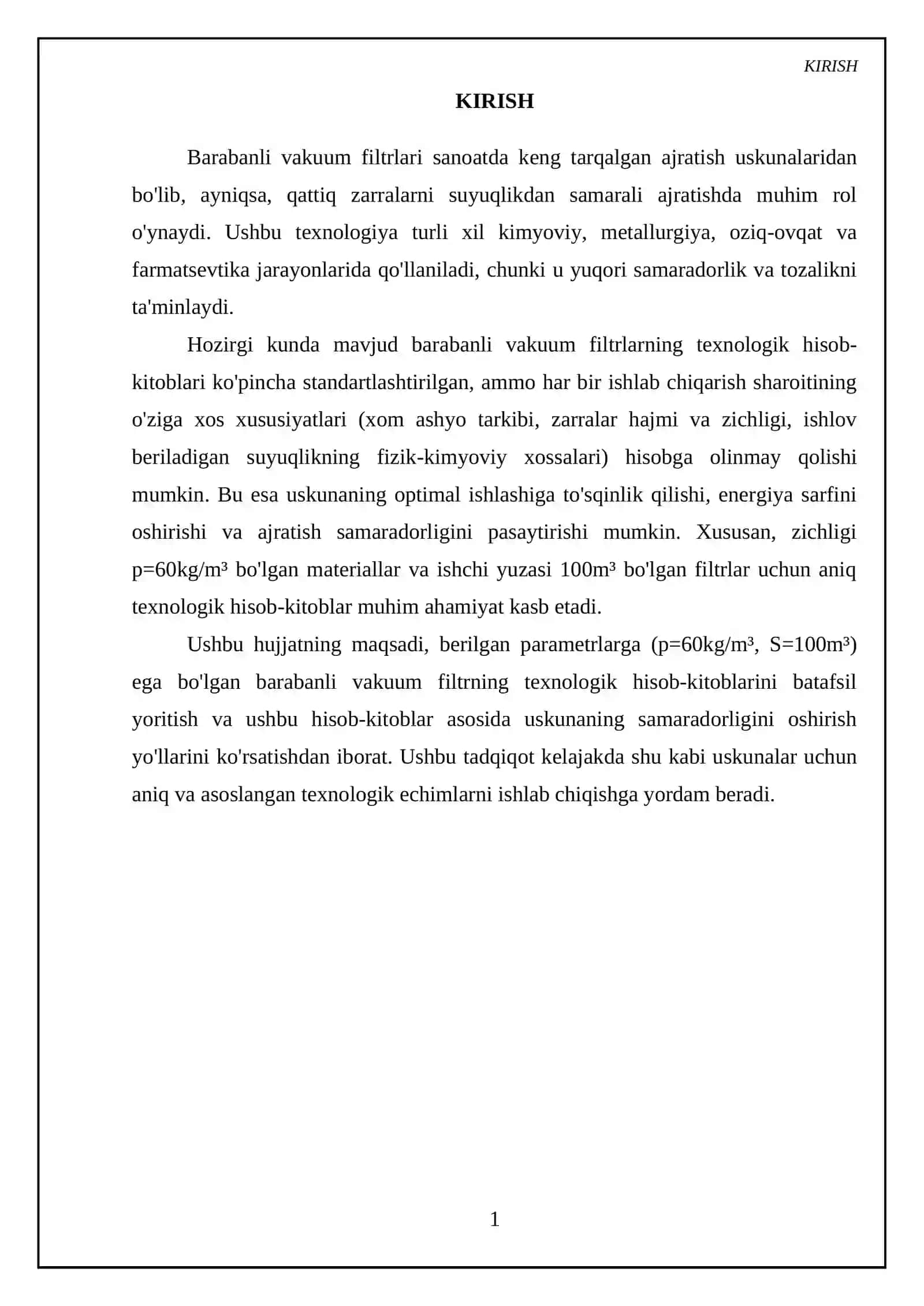Barabanli vakuum filtrning texnologik hisobi 3