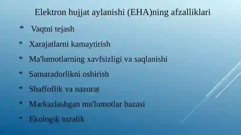 Biznesni samarali boshqarishda elektron hujjat aylanish dasturining ahamiyati 3