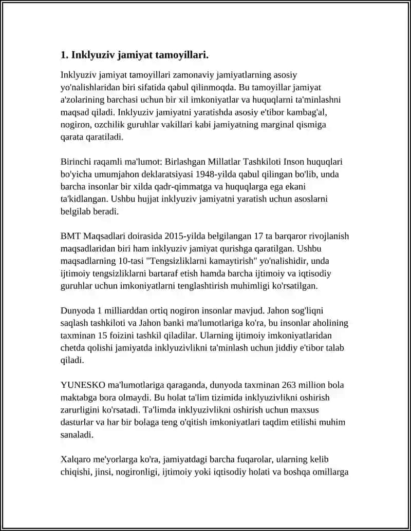 MAMLAKATIMIZDA INKLYUZIV IJTIMOIY MUNOSABATLARNI SHAKLLANISHI 3