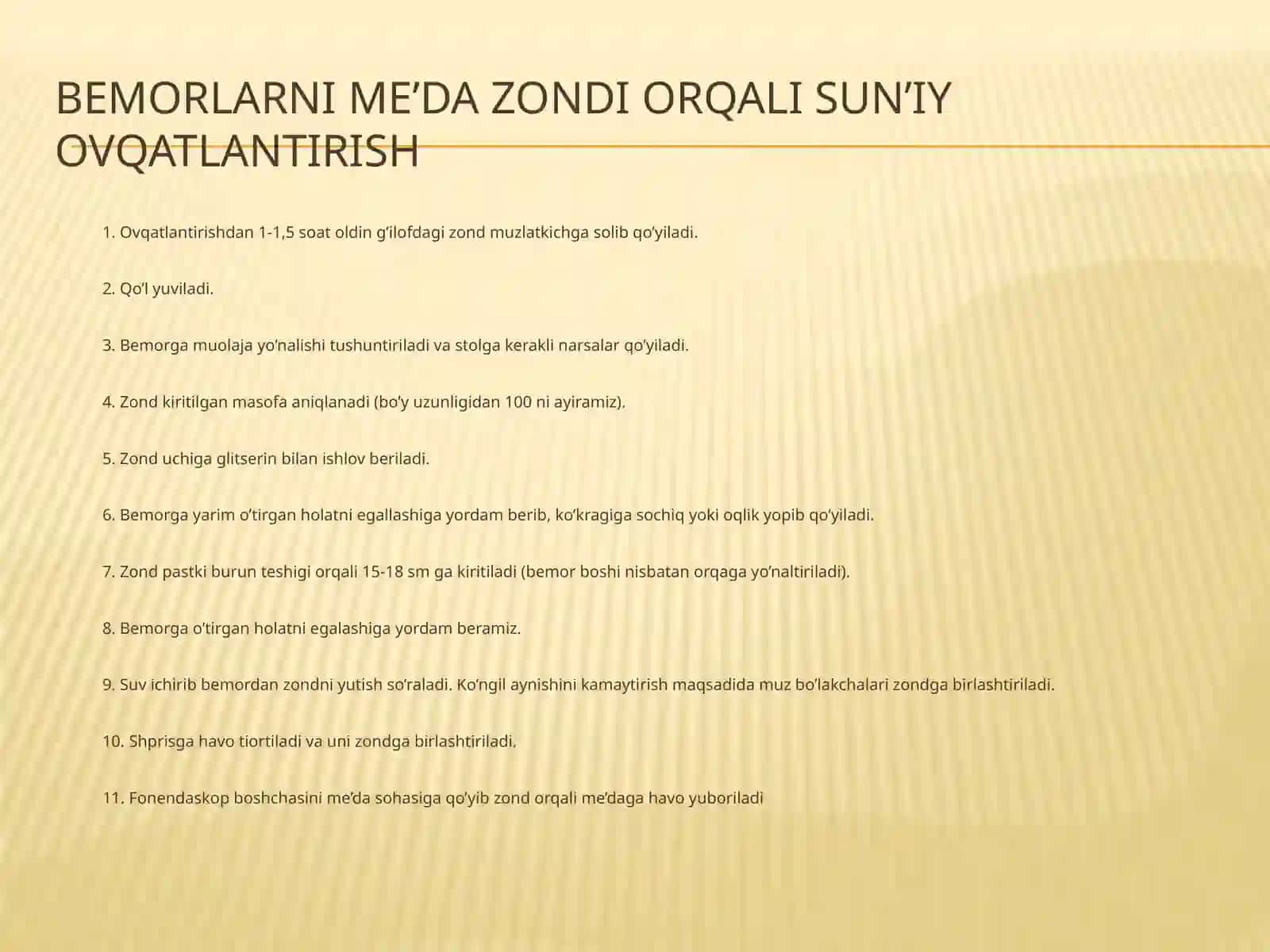 Xirurgik bemorlar ovqatlanishi 3