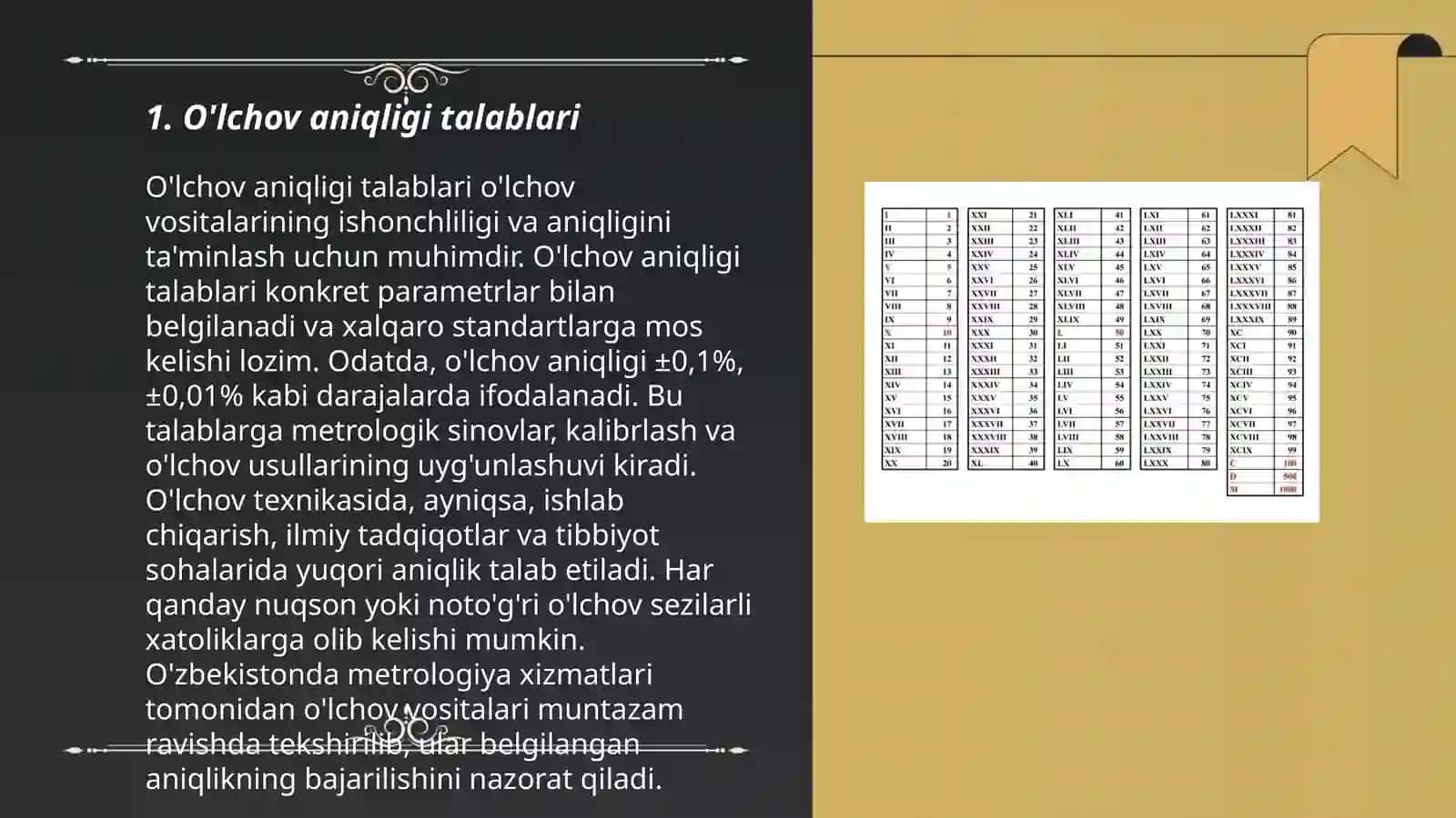 O'lchov aniqligi talablari 3