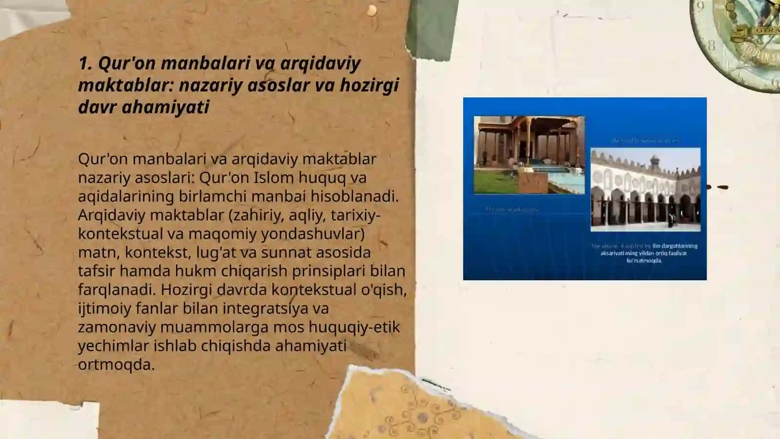 Islom dini manbalari arqidaviy maktabi va ularning hozirgi davrdagi ahamiyati 3