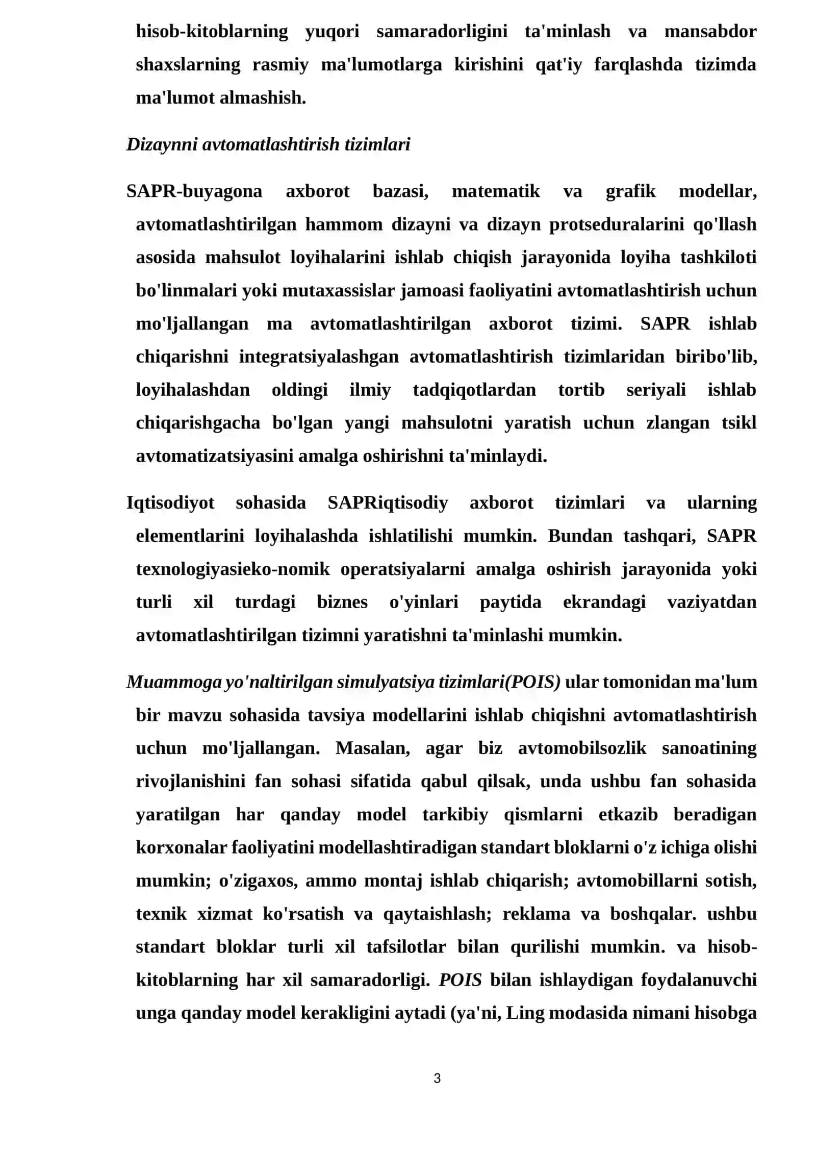 Avtomatlashtirilgan axborot tizimlari 3