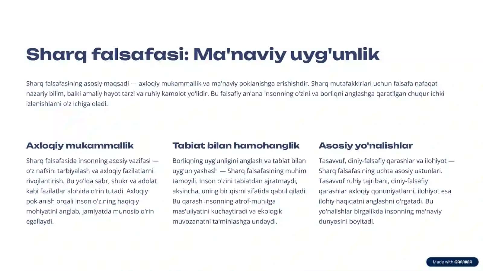 Falsafaning mohiyatiga oid Sharq va G'arb mutafakkirlari ta'riflarini tasniflash 3