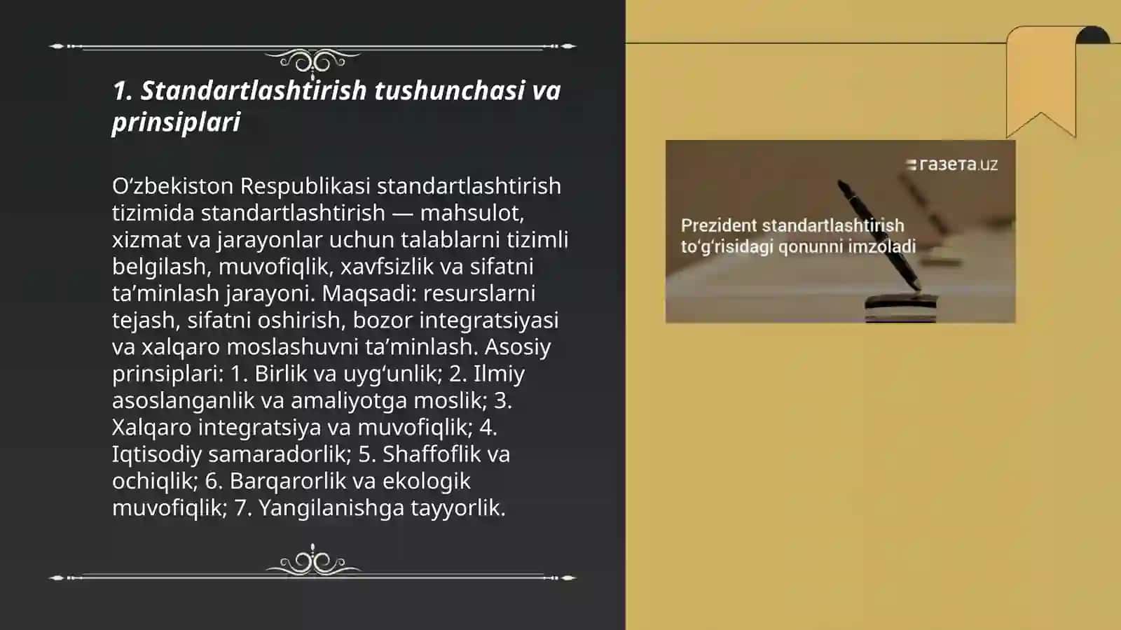 O’zbekiston Respublikasi standartlashtirish davlat tizimi 3