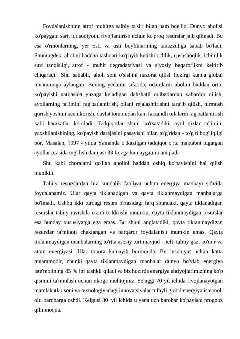 Global muammolar 3