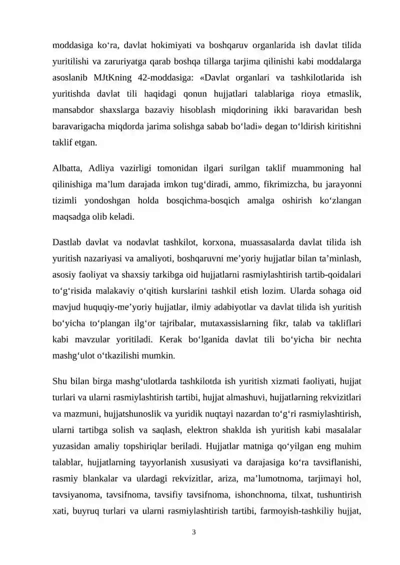 DAVLAT TILIDA ISH YURITISH KURSINING MAQSAD, VAZIFALARI 3
