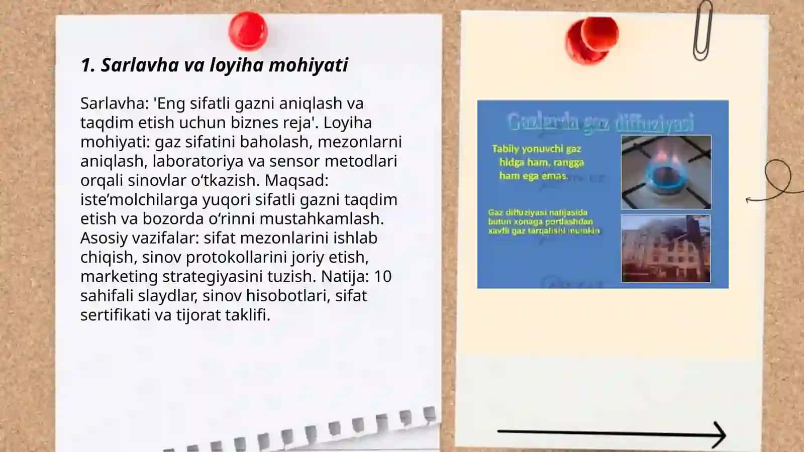 Biznes reja. Eng sifatli gaz qanday aniqlanadi 3